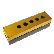 22mm 5 Hole Yellow Black Push Button Switch Station Control Plastic Box Case