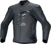Alpinestars GP Plus R V4 Airflow perforated Motorcycle Leather Jacket, black, Size 52 for Men