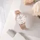 MIRRO 米羅 / 優雅迷人 藍寶石水晶玻璃 米蘭編織不鏽鋼手錶-銀白x鍍玫瑰金/32mm