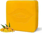 KISSIO Soap Bar,Turmeric Soap for Face and Body,Cleansing,Moisturzing and Smooth Skin,Handmade Soap Sensitive Skin Formula,3.53 oz