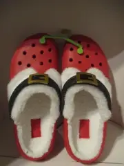 Santa Clause by crocs M10 W12 Christmas Holliday Lined Clog