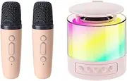 Karaoke Machine for Adults - Mic Speaker with LED Lights | Karaoke Machines Portable Speaker Wireless Microphone with Light for Kids and Adults