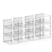 3/6 X Large Stackable Magnetic Shoe Storage Box Organizer Sneaker Case Container