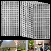 DIY Plastic Grate Aquarium Fish Tank Divider Filter Bottom Fish Tank Isolation Separator Egg Crate Tray (White, 8pcs 11.8X5.9 Inch with 0.15 Inch Hole)