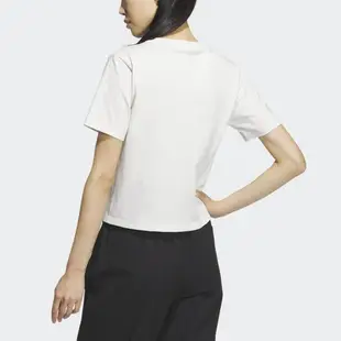 Adidas OD Tee 1 [IK8611] 女 短袖 上衣 T恤 短版 運動 休閒 日出 插畫 戶外風 穿搭 白