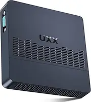 UXX Mini PC Supporto 512GB SSD Expansion, N3350 Desktop Computer 64GB eMMC, Piccolo PC Gaming 4K IPS HD UHD Dual Display, BT4.2, 2.4/5G WiFi, USB 3.0, per Ufficio/Casa, Blu