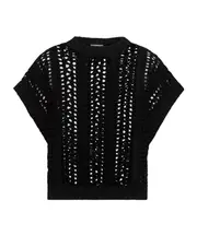 Brunello Cucinelli Ribbed Net Jumper S,M Black