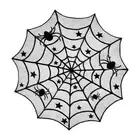 Halloween Tablecloth Party Supplies Lace Spiderweb Round Black Table Cloth for