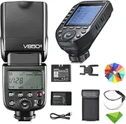 Godox V850II V850 Flash w/XProII-C Trigger for Canon Cameras, GN60 2.4G 1/8000s HSS 650 Full-Power Flashes 2000mAh Li-ion Battery 1.5s Recycle Time Standard Hotshoe Camera Speedlight Speedlite