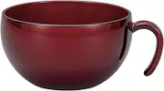 Miyamoto Sangyo 4512951127331 Clean Coat, Soup Bowl with Handle, Red Storage, Large