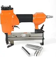 KAMSIN V1015 30 Gauge Pneumatic Picture Frame Nailer Kit, 13/32-Inch Crown V Nailer, Come with 4,000pcs 13/32"(10mm) Leg Length V-nails Tacker V Nails Gun For Picture Frames (KAMSIN V1015+ 10mm nails)