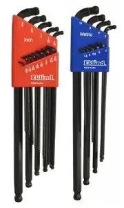 Eklind Ball End Extra Long Stubby Hex Wrench Key Set 22pc Metric SAE USA 17222