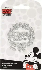 Disney Mickey Mouse & Friends "Happiness To One And All" Plaque Metal Die