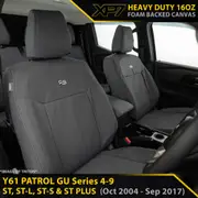 Nissan Patrol GU Y61 Wagon - Series 4 to 9 - ST, ST-L & ST Plus - XP7 Heavy-Duty Canvas 2x Front Seat Covers (Available)