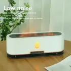 Flame Lamp Hollow Water Droplet Humidifier 100-240V White UK Plug
