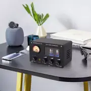HiFi Vacuum Preamp Tube Stereo 4-way Audio Switcher Box Desktop Headphone Amp US