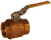 Dixon FBVL200 2" Locking Handle Brass Ball Valve, FNPTxFNPT