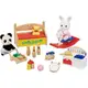 森林家族 寶寶玩具配件組-白兔熊貓嬰兒-