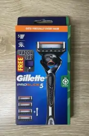 Gillette Proglide 5 + 4 Razors & 1 Free Razor Cap Brand New