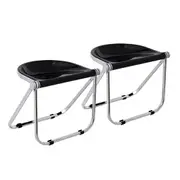 MIUZ Folding Stool Seat Portable Fold Chair Plastic Foldable Dining Room Chair - Replica Pluff Chair