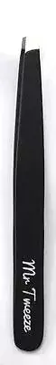 Mr Tweeze Stainless Steel Slant Tweezers, Black - Compares to TweezerGuru