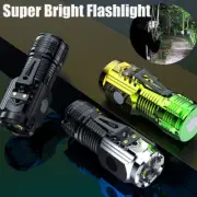 Mini Super Bright LED Flashlight Keychain Pocket Torch USB-Rechargeable US