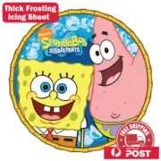 SpongeBob Edible Image Cake Topper Round Frosting Icing Party Decoration