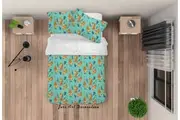 3D Hand Drawn Green Tiger Leaf Quilt Cover Set Bedding Set Duvet Cover Pillowcases 39
