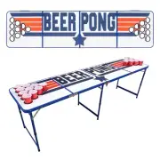 TOP GUN BEER PONG TABLE 8ft - Cup Holder Cut Outs | Party Drinking Game 240cm