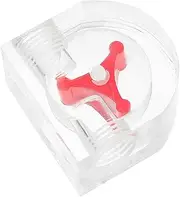 Liquid Cooling System Flow Indicator Red 2-Way 1/4 Inch Port High Performance Computer Water Flow Meter