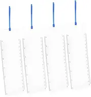 Angoily 4pcs Clear Bookmark Magnifier Ruler Magnification Lens with Measuring Scale Portable PVC Handheld Magnifier for Reading Books Magazines and Quick Measurements