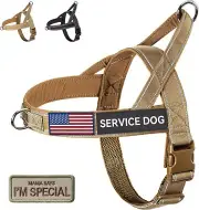 No Pull Dog Harness with Soft Padded Handle Adjustable Reflective (Brown,Size:S)