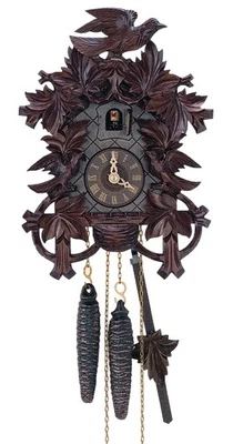 Cuckoo Clock 8 Leaves, 3 Birds, Nest SC 872/11 NEW