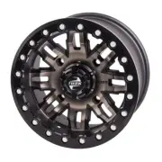 4/156 Tusk Teton Beadlock Wheel Smoke/Black For POLARIS Magnum 425 6X6 1996-1997