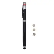 4-in-1 LASER POINTER LED LIGHT BALL POINT PEN Black Ink TOUCH SCREEN STYLUS NEW