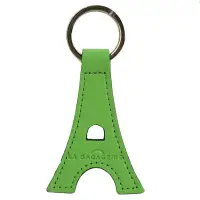 在飛比找博客來優惠-LA BAGAGERIE 牛皮鐵塔造型鑰匙圈 蘋果綠