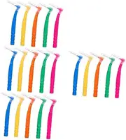 4sets Interdental Brush for Teeth Cleaning Flosser Head Brush Set Soft Tough Portable Tooth Cleaning 50pcs*4