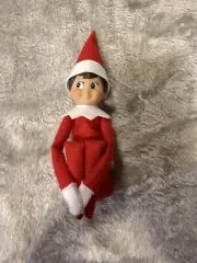 2013 ELF ON THE SHELF 12" BOY DOLL BROWN HAIR BLUE EYES WITH HAT