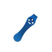 Blue Titanium Deep Carry Pocket Clip Made For Spyderco Delica 4 Knife