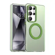 For Samsung Galaxy S25 Ultra 5G Case, MagSafe Compatible Armor Cover, Green