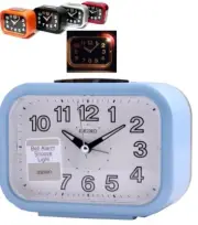 SEIKO loud alarm clock luminous quite sweep snooze night LED light QHK026