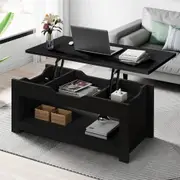 2-in-1 ALFORDSON Coffee Table Lift Up Top Black