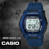 在飛比找Yahoo!奇摩拍賣優惠-CASIO手錶10年電力多功能數字錶HDD-600C-2A 