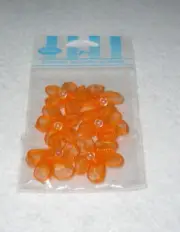 Offray - Floral Accessories - OrangeFlower with bead accent - New - Package of 6