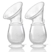 2PK Pigeon Clear Milk Saver Manual 110ml Breast Pump Food Grade Silicone Suction