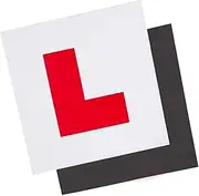 ZMA1 Fully Magnetic L Plates for New Drivers, 2 Pack Extra Thick Strong Magnetic Plate - Non Scratch Vehicle Paint, Heavy‑Duty 178 mm DVLA‑Compliant | Scratch‑Safe, Weather‑Proof, Reusable