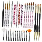 31pcs Nail Art Brushes,Nail Art Tool Set,Nail Dotting Tools,Nail 31 Piece Set