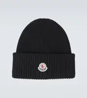 Moncler Logo wool and cashmere beanie