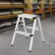 Folding Step Ladder Metal Ladder Stool Portable Anti Saving High Stool for