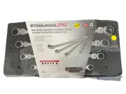 Steelman Pro SAE Double Box-End Universal Spline Flexible Ratcheting Wrench Set